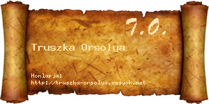 Truszka Orsolya névjegykártya